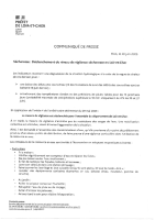 communiqué de presse